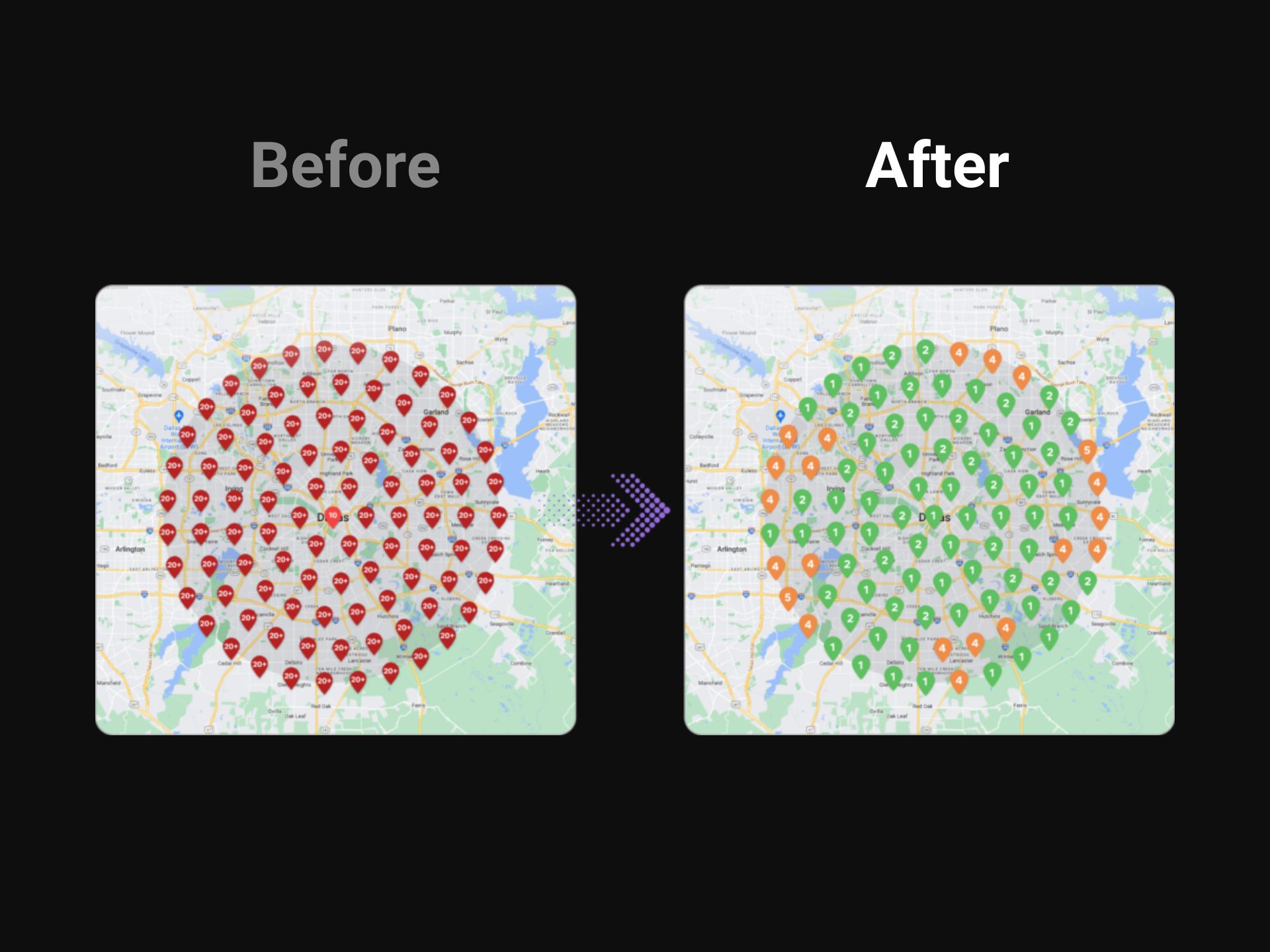 Local Maps Domination visualization